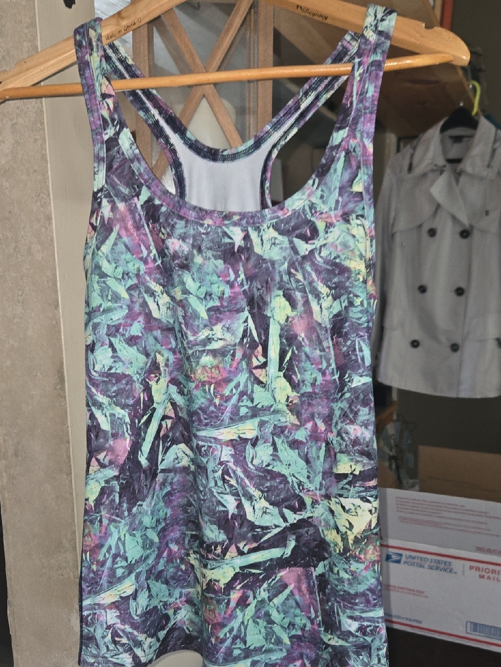 Lululemon Printed Active Tank - Mint, Teal & Purple